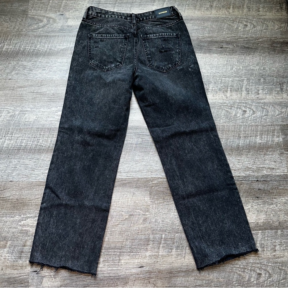 Express NWOT modern straight low rise black jeans women’s size 2 short - Picture 9 of 16